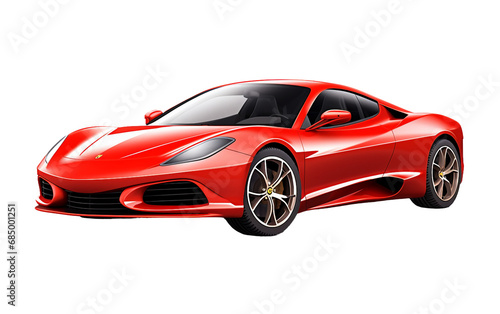 Isolated Red Sports Car On transparent background