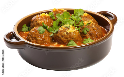 Spicy Meatball On Isolated Background