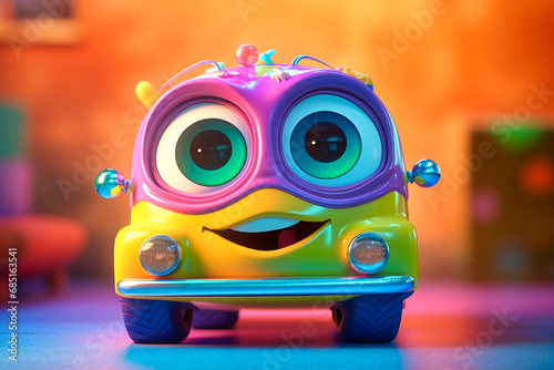 adorable little car with big eyes