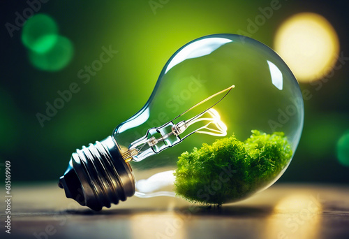 Lampadina a Simboleggiare l'Energia Pulita e Sostenibile
