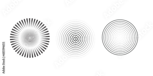 set of different circle geometry design. circle of different shapes for design creative