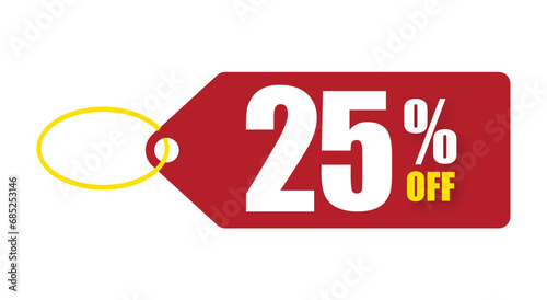 up to 25% off discount label design