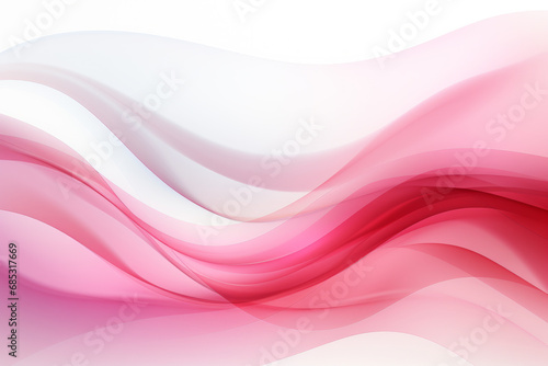 White and pink abstract wave background. Generative Ai