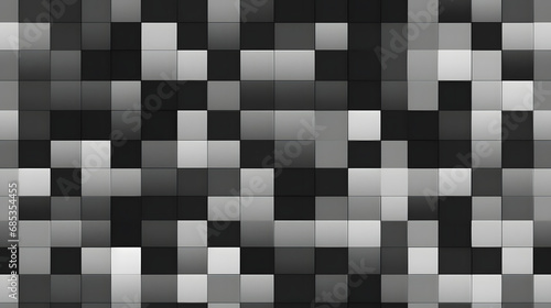 Seamless close-up texture of monochrome pixel grid with minimalist design