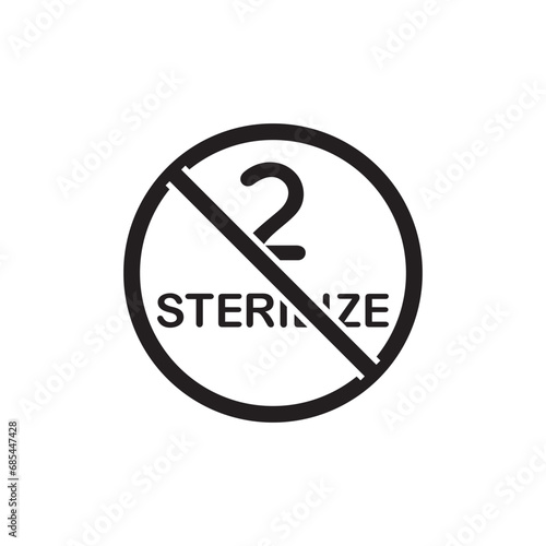 do not re sterilize icon symbol sign vector