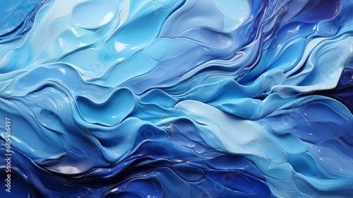 A mesmerizing ocean of aqua and white swirls, capturing the untamed essence of water in a captivating abstract painting