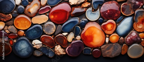 Agate rock background. Its smooth bands, formed through volcanic activity, carry the gentle whispers of geological forces shaping our planet's history.
