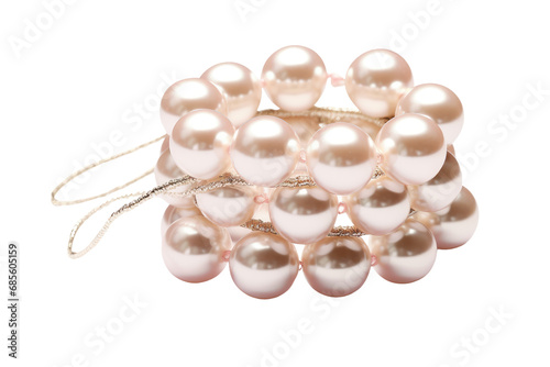 Stylish Embrace Displaying Pearl Hair Tie Charm isolated on transparent background