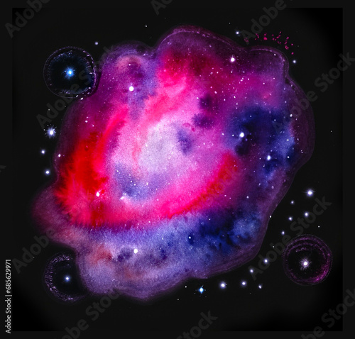 Kolorowa galaktyka kosmos