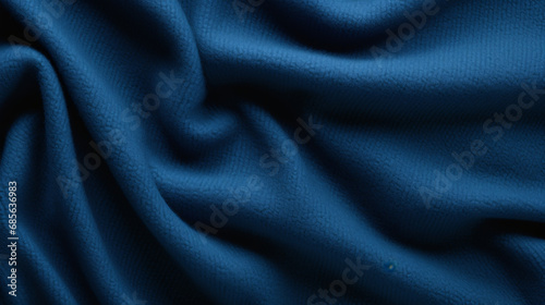 Blue Wool Fabric Texture.