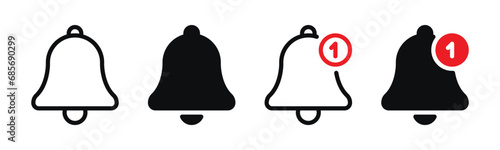 notification bell icon set
