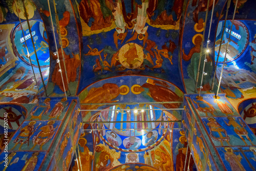Murals on the dome of the Monastery of Saint Euthymius in Suzdal