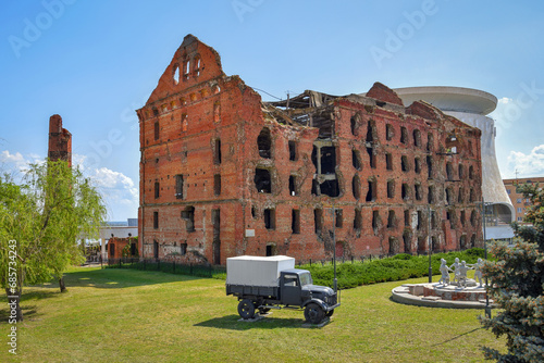 Ruins of the Gerhardt mill in Volgograd city