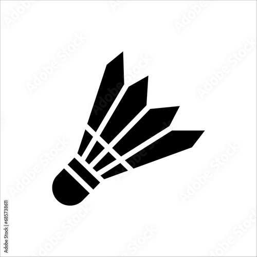 badminton icon. badminton racquets with shuttlecock for sports apps and websites. isolated on white background