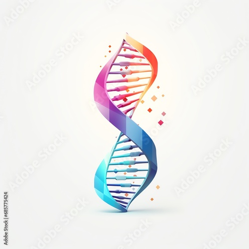 a colorful dna strand