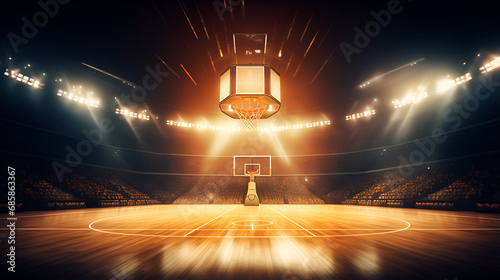 A Comprehensive Exploration of the Basketball Court as an Iconic Sporting Canvas night lights on 