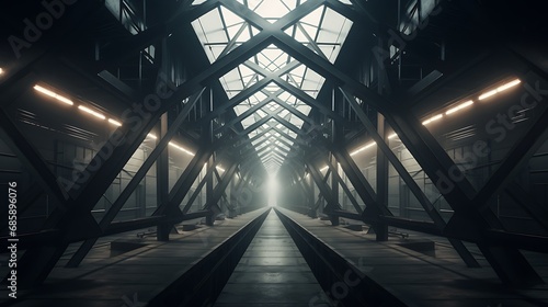 The symmetry and lines of industrial structures