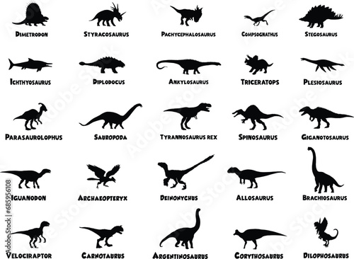 Type of dinosaur silhouette