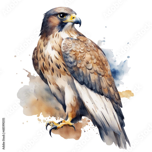 watercolour falcon