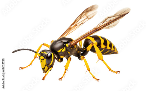 German Yellowjacket wasp Isolated on a Transparent Background PNG