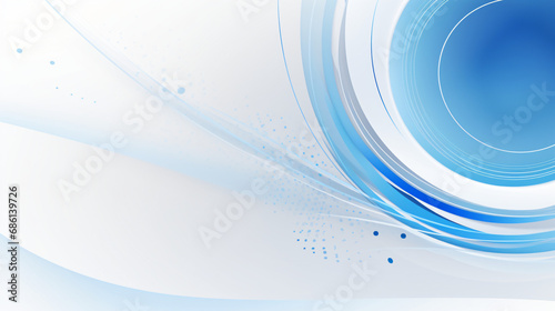Abstract white and blue technology circles