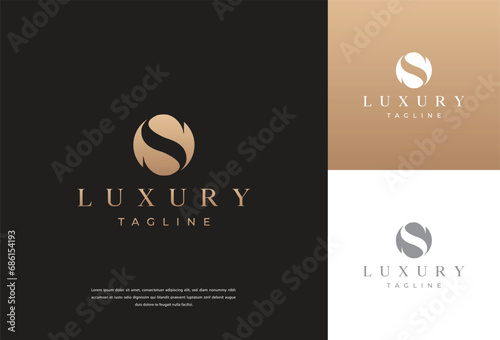 the beautiful letter SS infinity monogram in incredibly luxury and classy style, elegant circular