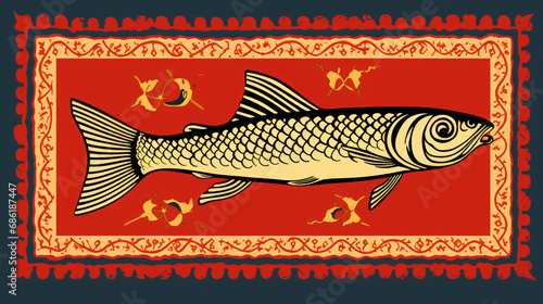 The figure shows a pike fish