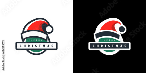 Elemen desain bingkai sudut kartun topi Natal ayah Santa Claus