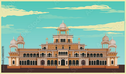 Albert Hall Museum Jaipur as Stock Illustration