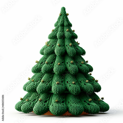 Arbol de Navidad de lana verde