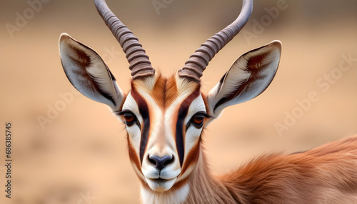 A Antelope portrait wildlife photography created with generative ai