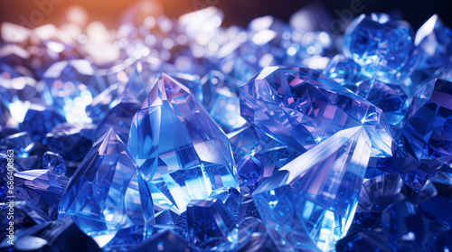 Beautiful shiny crystals sapphires background, blue sapphire gems wallpaper hd