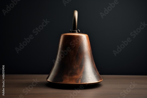 A single cowbell isolated on white background