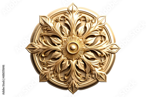 Regal Radiance: Embellishing Your Style with a Striking Medallion Isolated on Transparent Background
