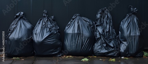 Improperly discarded garbage bags