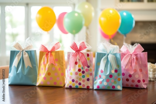 Design vibrant and festive birthday party giveaway bags