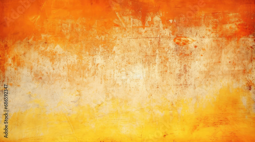 Yellow orange background with texture and distressed vintage grunge and watercolor , old orange paper texture background