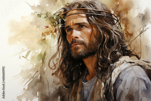 Jesus christ portrait, almighty holly god