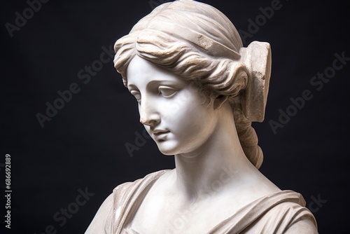 Statue of a beautiful woman carved in marble Renaissance of a beautiful woman carved in marble. Contemporary Greek Renaissance Nyx