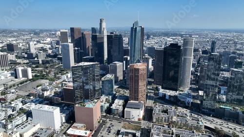 Offices Towers At Los Angeles In California United States. Business Travel Landscape. Highrise Buildings. Offices Towers At Los Angeles In California United States. 
