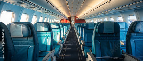 Werbeflächen im Flugzeug: Perspektive auf leere Sitze