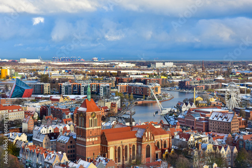 panorama of the city of Gdansk, Poland