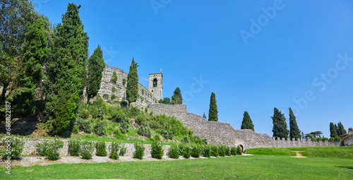 Beautiful view of the old castle of Cavriana, (Castiglione delle Stiviere) province of Mantua, Italy. 