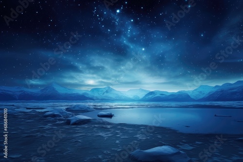Starry Night over an Arctic Landscape