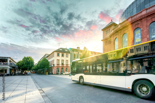 Bus in der Stadt Mainz, Deutschland 