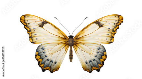 Nature's Artistry: Colorful Butterfly on Transparent Background