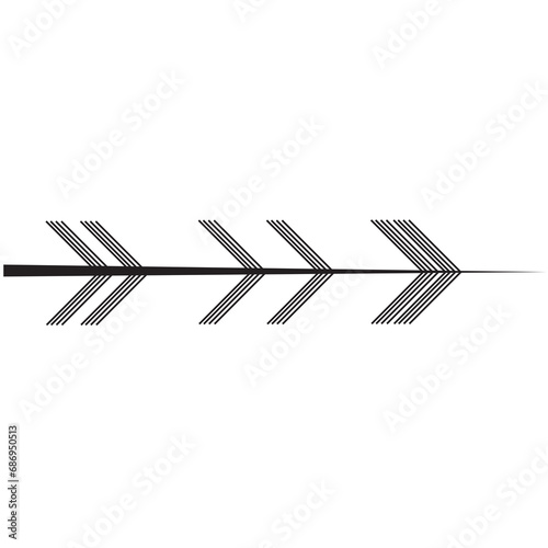 Digital png illustration of black straight right arrow on transparent background