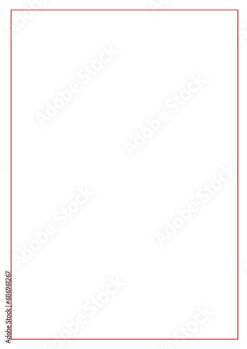 Digital png illustration of red frame on transparent background