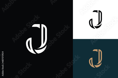letter j monogram vector logo design