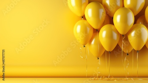 yellow balloon with a yellow background